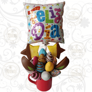 Arreglo frutal "Feliz día"