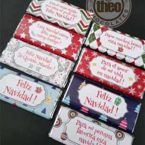 Barras de chocolate navidad