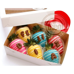 Caja 6 fresas "Feliz Día"