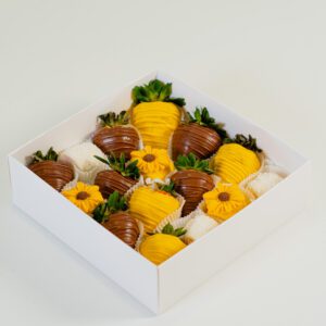 Caja 16 fresas girasoles