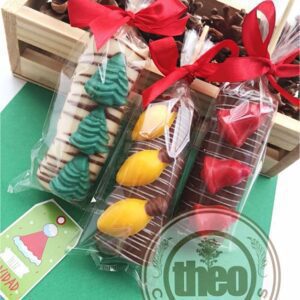 Pincho con marshmallows navidad