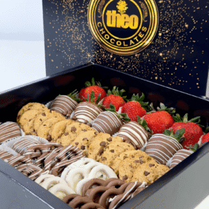 Caja pretzels con chocolatesCaja pretzels con chocolates