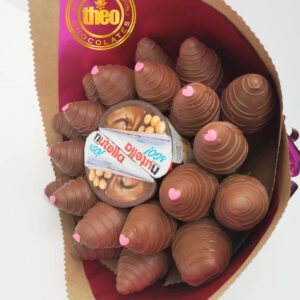 Ramo con fresas con chocolate y Mini Nutellas