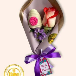Ramo con Rosa y Fresa Día de la Mujer