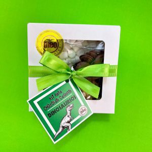 Kit para hacer Chocolate Caliente dinosaurios caja cerrada