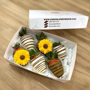 Caja 6 fresas girasol