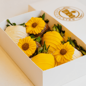 Caja 6 fresas "Girasoles"