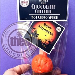 Hot choco spoon calabaza halloween