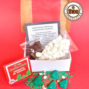 Kit para hacer chocolate caliente arbolitos de navidad